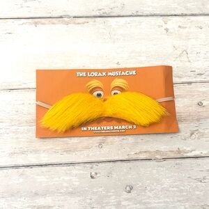 Lorax Mustache Costume Face Elastic Facial Hair Lorax Halloween Dress Up NEW